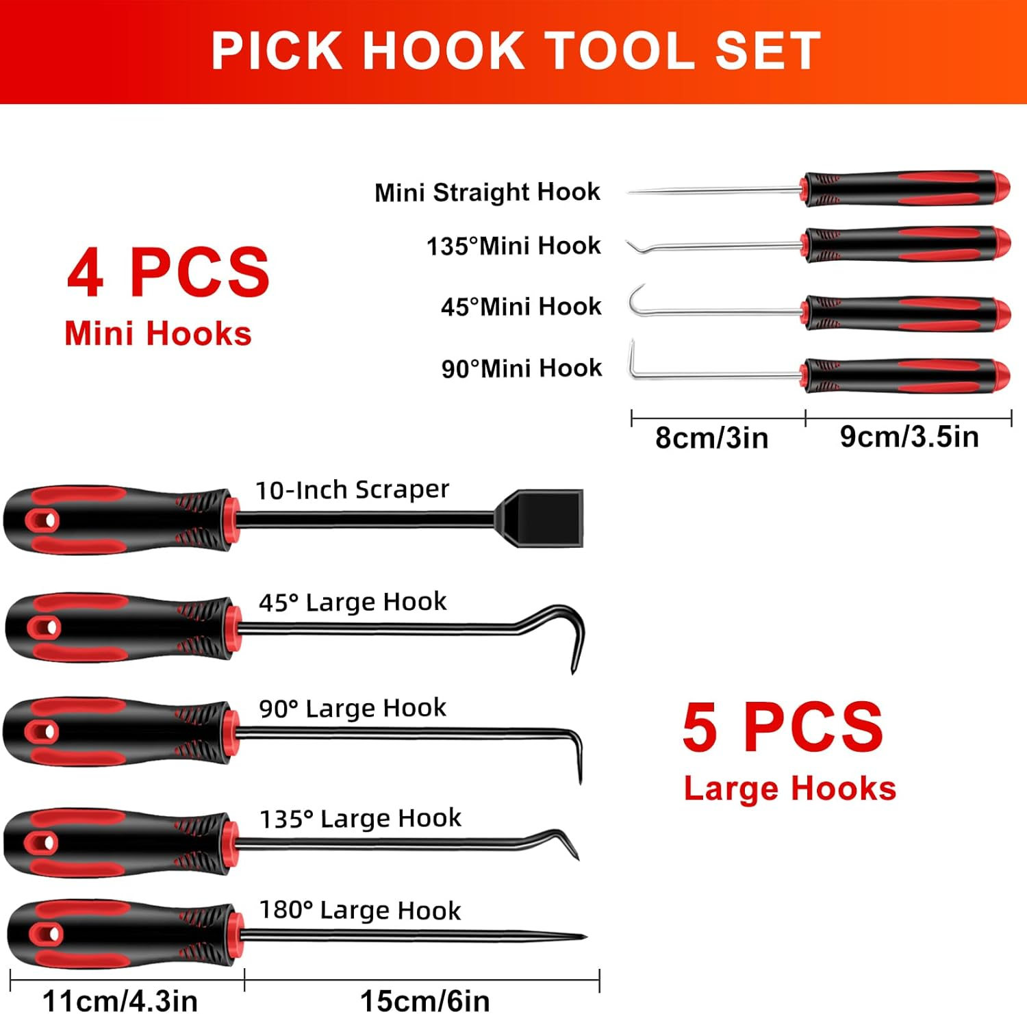 13 Pcs Precision Hook and Pick Tool Set with Clip Removal Plier Rivets Puller - Image 2