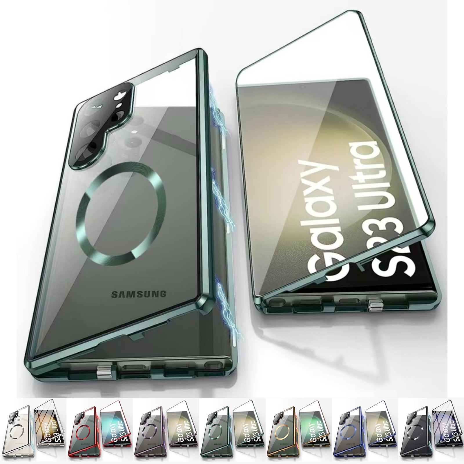 Mag Safe Case Built-in Screen Protector For Samsung Galaxy S25 S24 S23 S22 Ultra