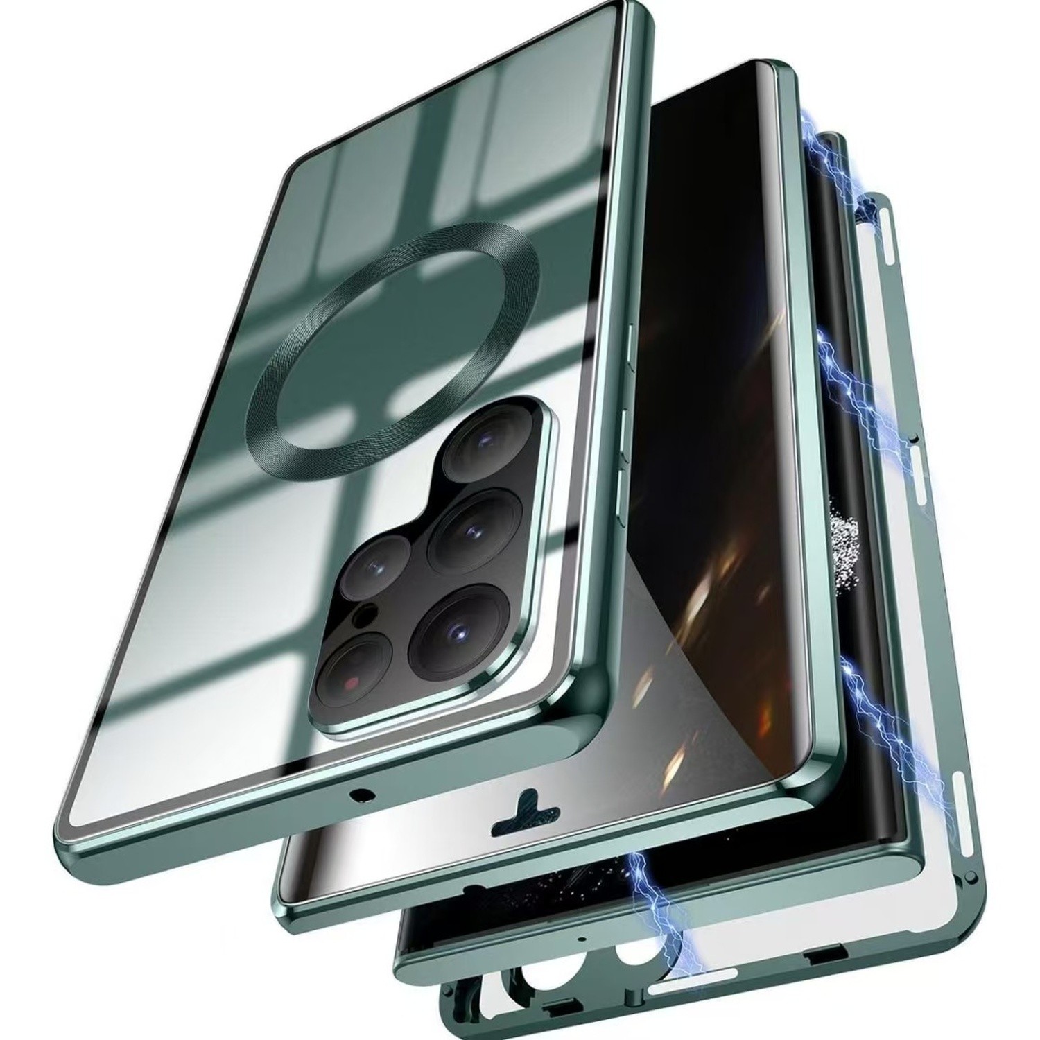 Mag Safe Case Built-in Screen Protector For Samsung Galaxy S25 S24 S23 S22 Ultra - Image 2