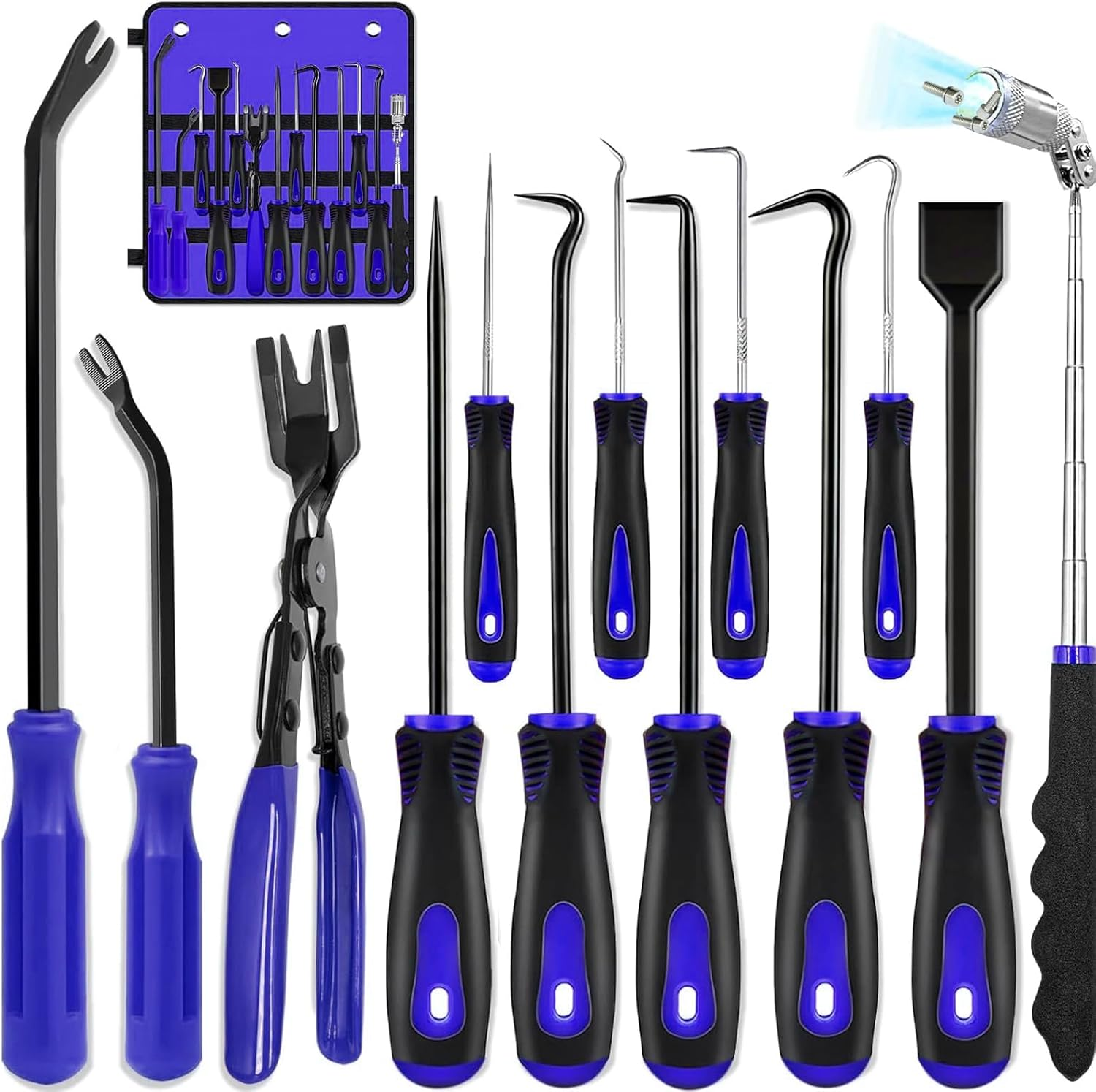 13 Pcs Precision Pick and Hook Set with Scraper, Clip Pliers, Fastener Remover a