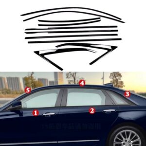Window Strip Trim Moulding Seal Belt 12x Fit for 2016-2020 Cadillac CT6 Black