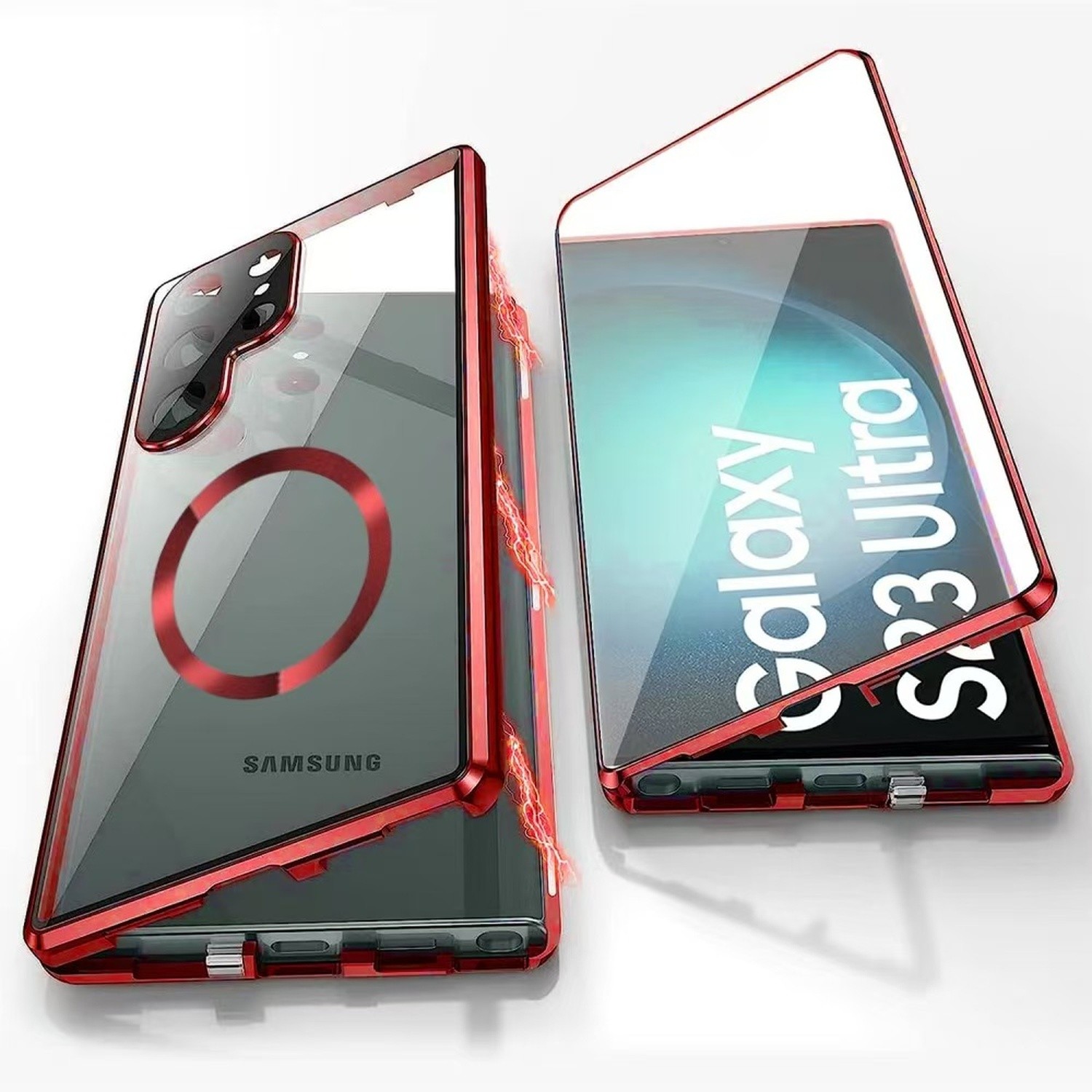 Mag Safe Case Built-in Screen Protector For Samsung Galaxy S25 S24 S23 S22 Ultra - Image 4