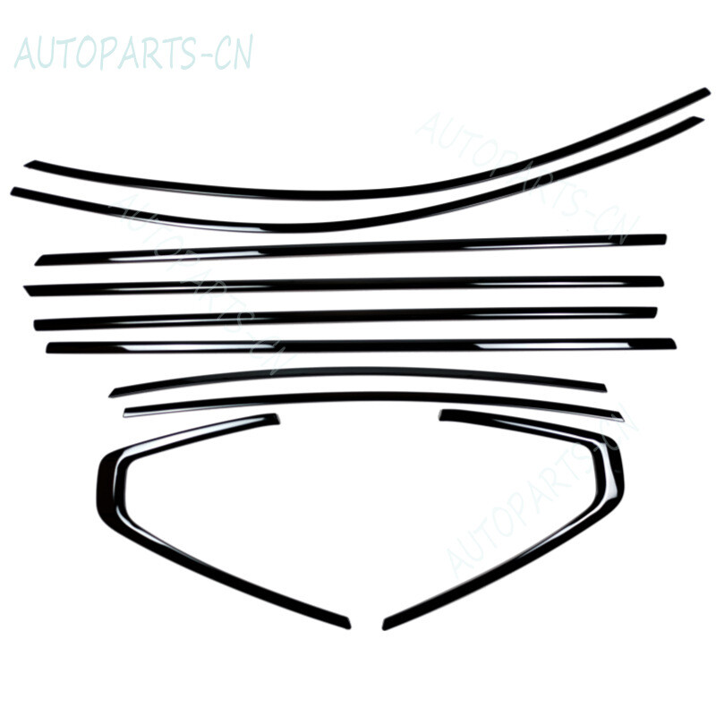 For Volvo S90 2017-2024 Black Stainless Steel Window Molding Strip Cover Trim - Image 2