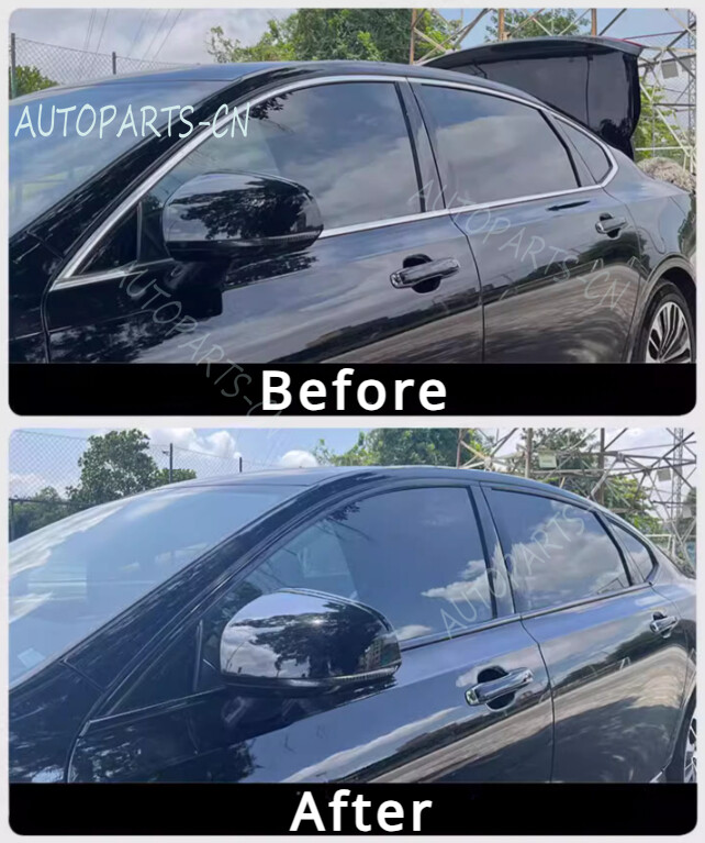 For Volvo S90 2017-2024 Black Stainless Steel Window Molding Strip Cover Trim - Image 5