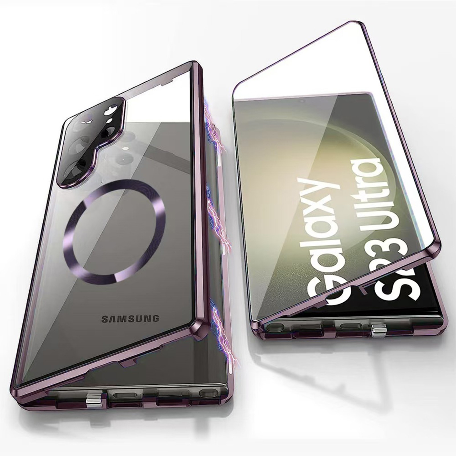 Mag Safe Case Built-in Screen Protector For Samsung Galaxy S25 S24 S23 S22 Ultra - Image 5