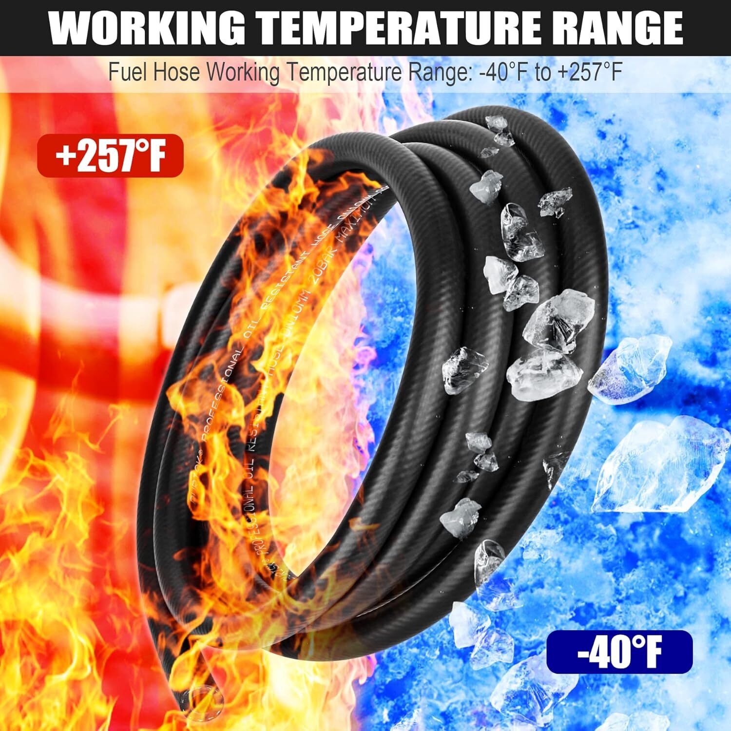 1/4 Inch ID Fuel Line Hose 25FT NBR Rubber for Automotive Fuel Systems - Image 5