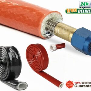 Heat Shielded Fire Sleeve Silicone Coated Fiberglass for Automotive Hose Line US