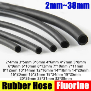 Fluorine Hose Rubber Flexible Tube Automotive Oil Hose Corrosion Resistance Blac