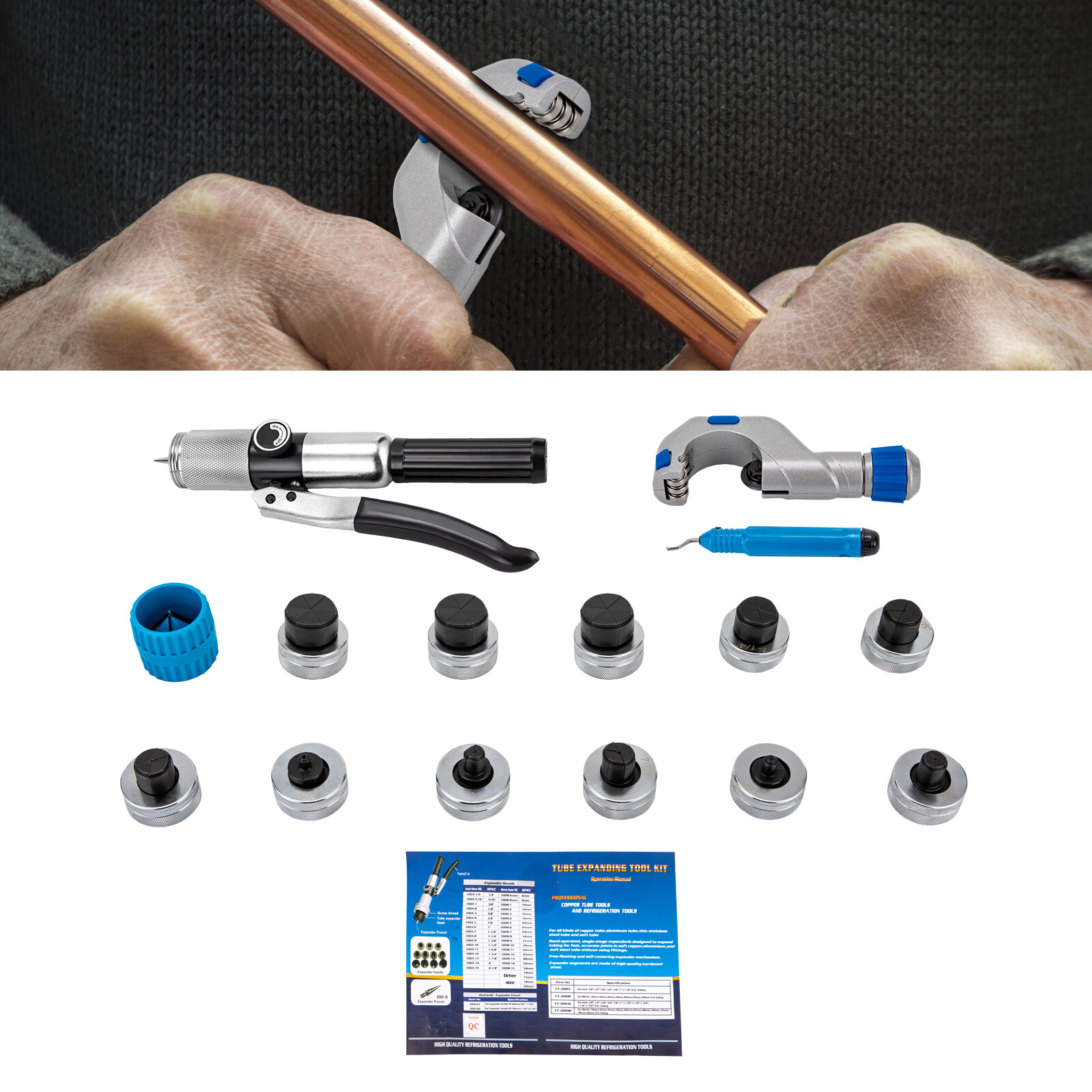 Hydraulic Exhaust Pipe Tool Expander Stretcher 2/5" to 1-5/8" Automotive Car - Image 3