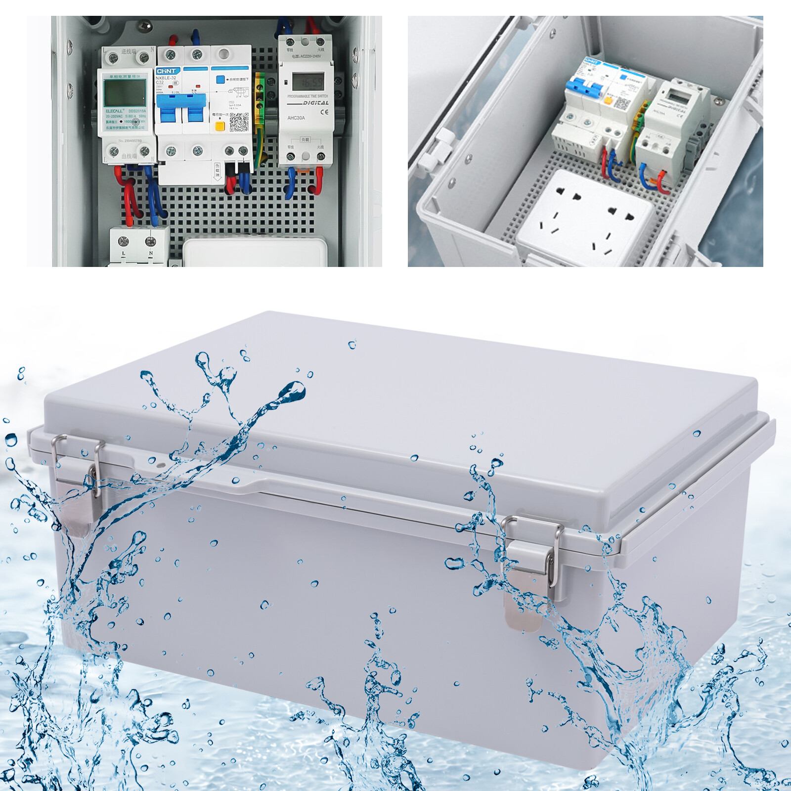 Electrical Junction Box ABS Plastic Outdoor Project Enclosure Case 14x10x6'' - Image 2