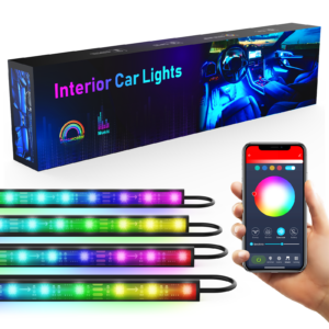 Smart App Controlled RGBIC LED Automotive Interior Light Strips