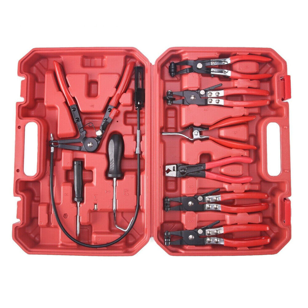 9pc Hose Clamp Plier Set Automotive Tools Bendable throat tube bundle pliers Kit - Image 5