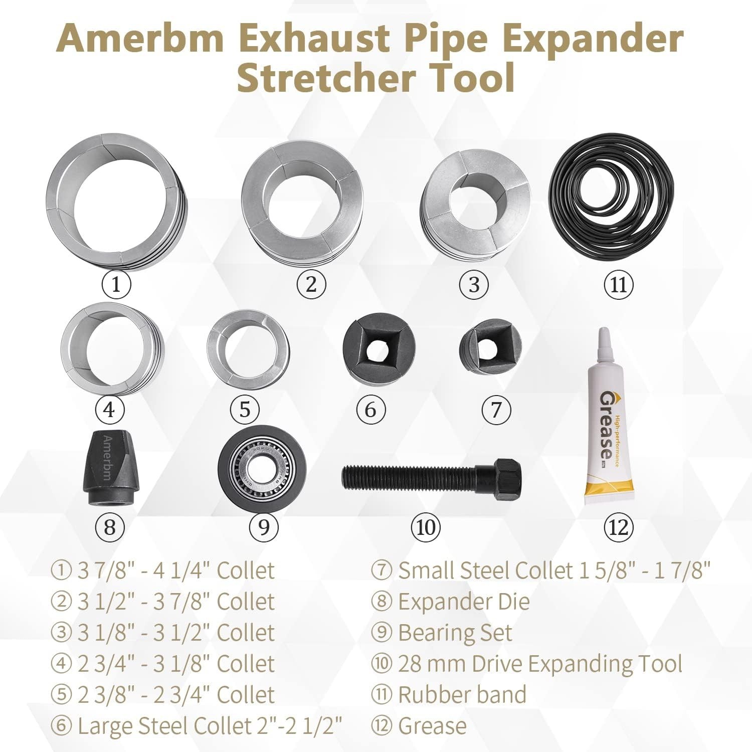 Muffler Pipe Spreader Automotive Tool Kit - 1-5/8 to 4-1/4" - Image 5