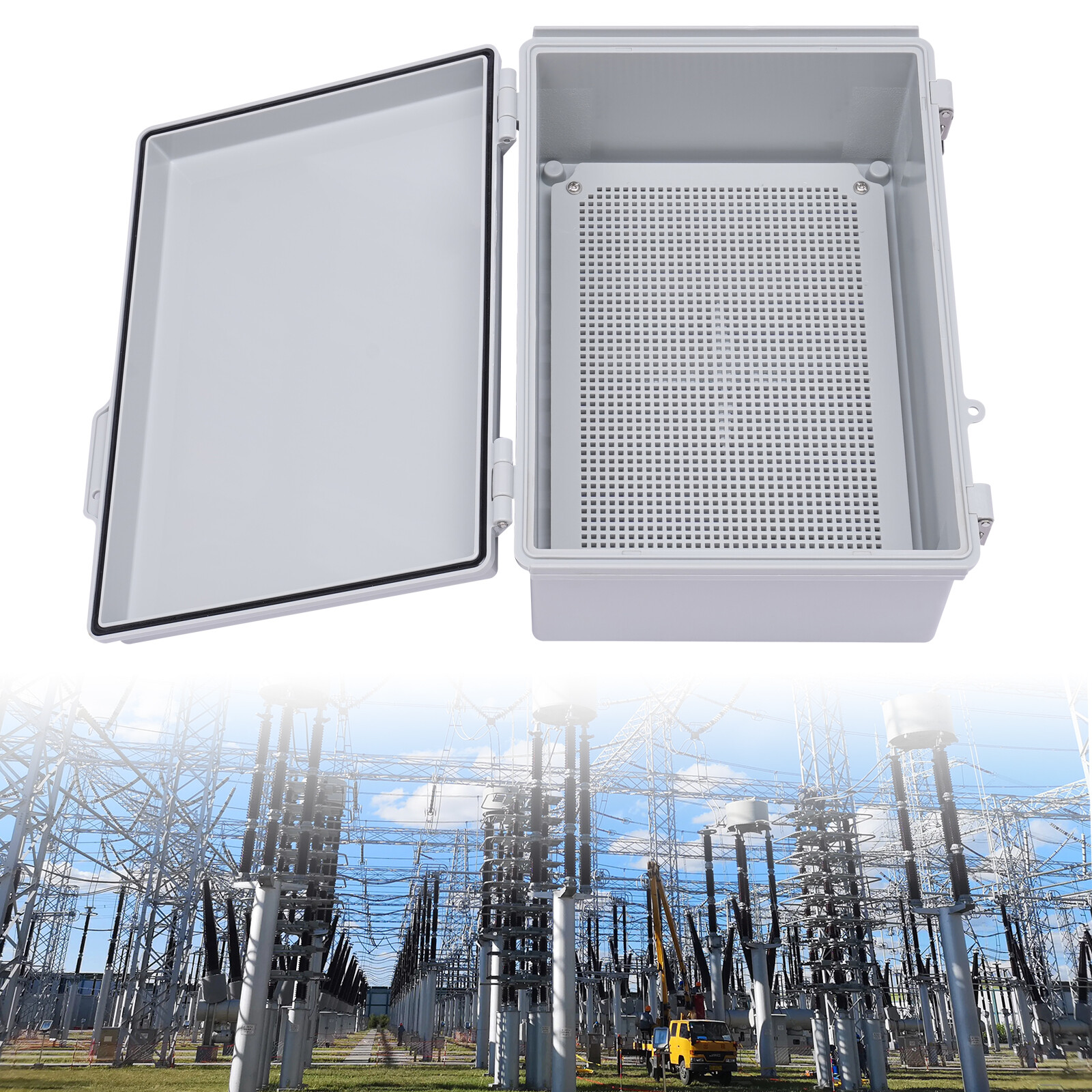 Outdoor Electrical Junction Box - Large 14x10x6 Inch Waterproof Plastic Box New