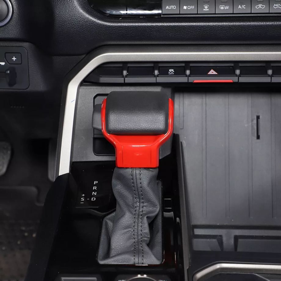 Fit For Toyota 4Runner 2025+ Gear Shift Knob Head Decor Cover Trim Red ABS 3PCS - Image 2