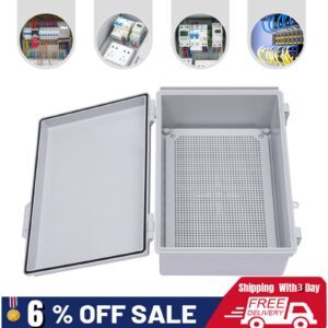 Electrical Junction Box ABS Plastic Outdoor Project Enclosure Case 14x10x6''