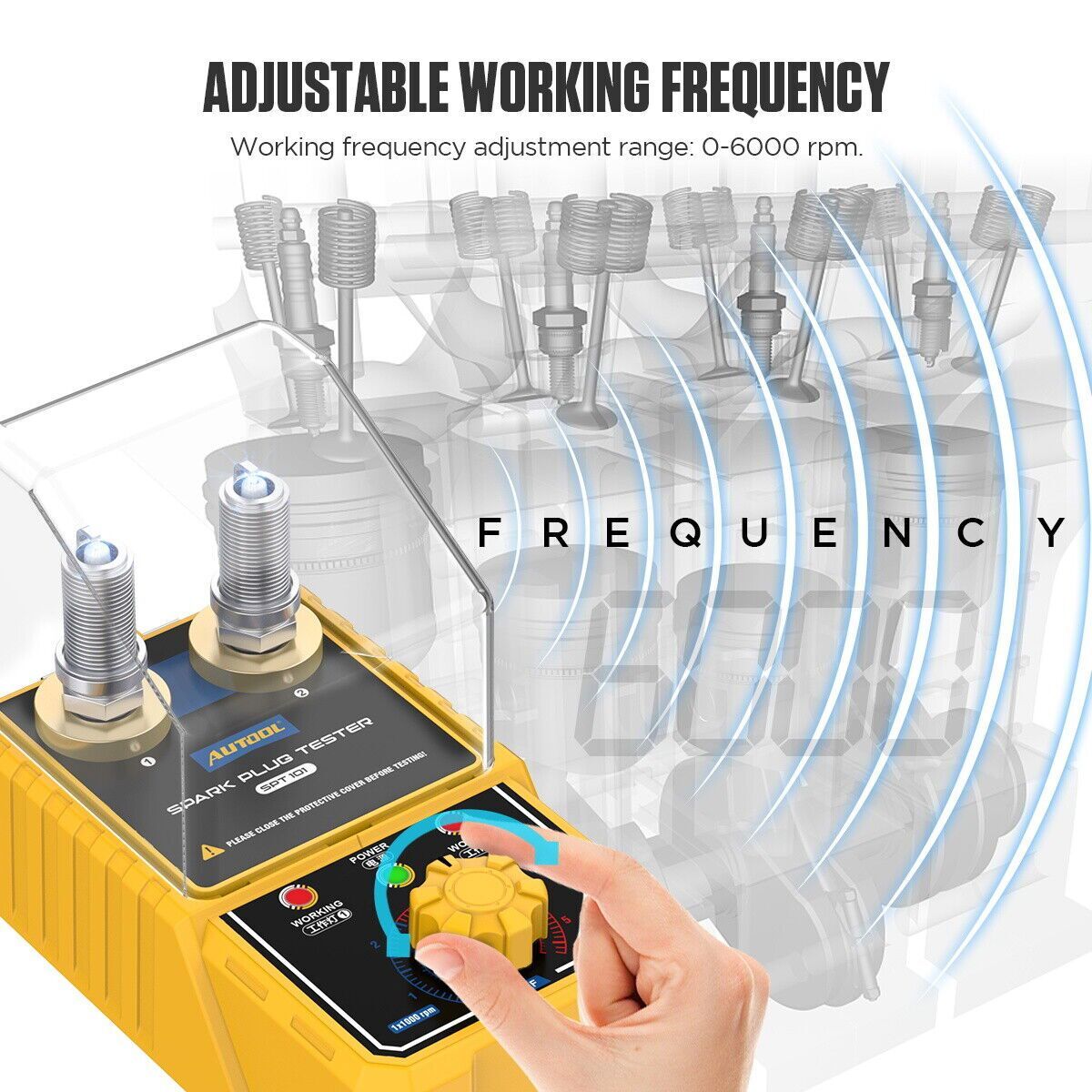 Car Spark Plug Tester Diagnostic Tool Dual Plug Engine Ignition Analyzer Tester - Image 4