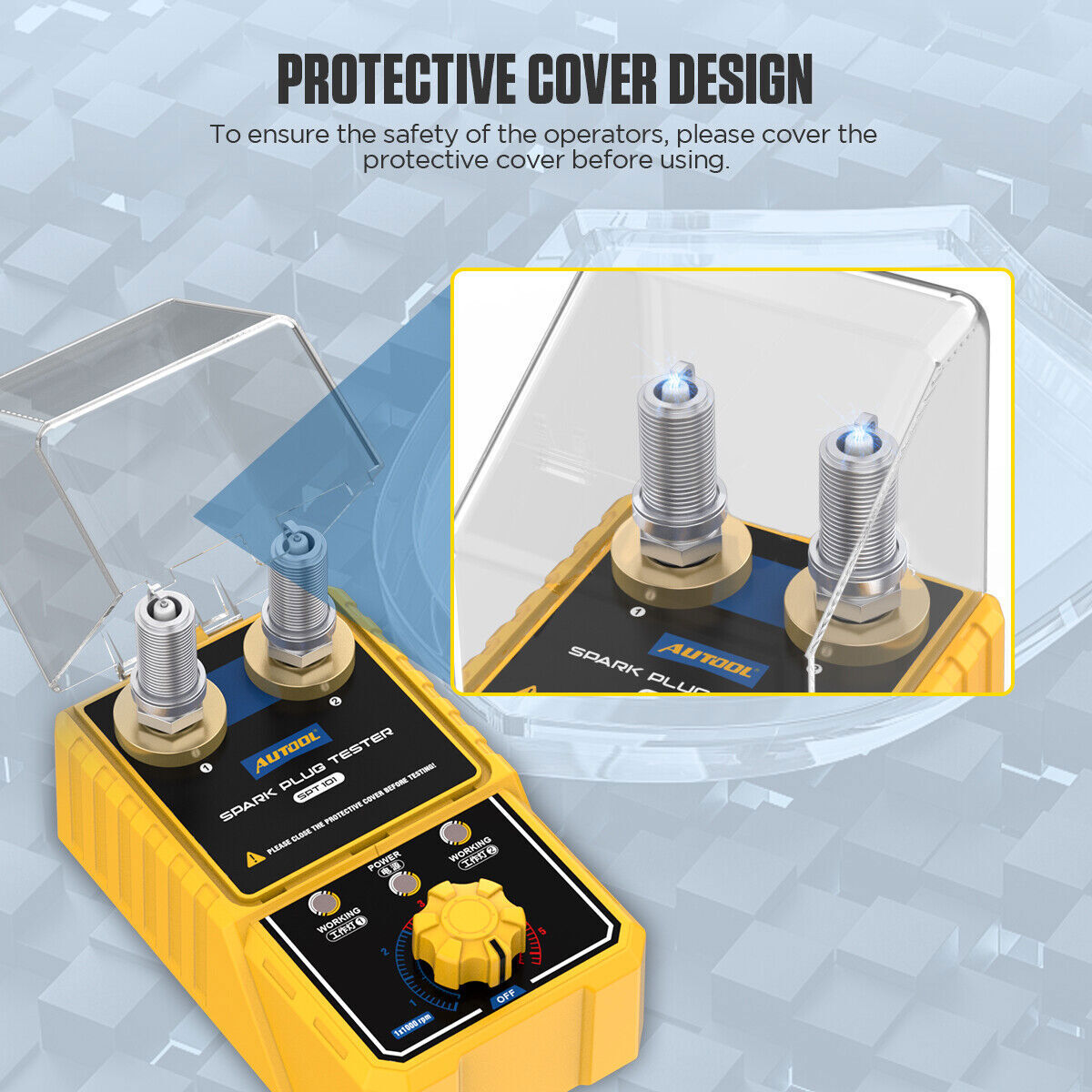 Car Spark Plug Tester Diagnostic Tool Dual Plug Engine Ignition Analyzer Tester - Image 5