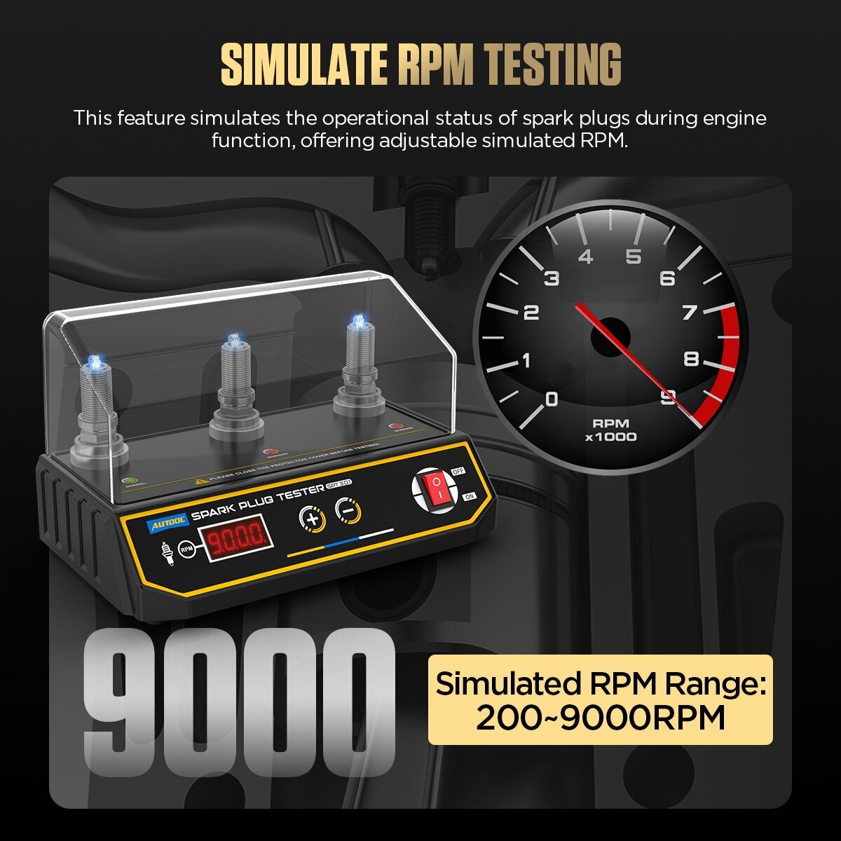 Spark Plug Tester Three Hole Diagnostic Tool 12V Gasoline Car Ignition Analyzer - Image 5