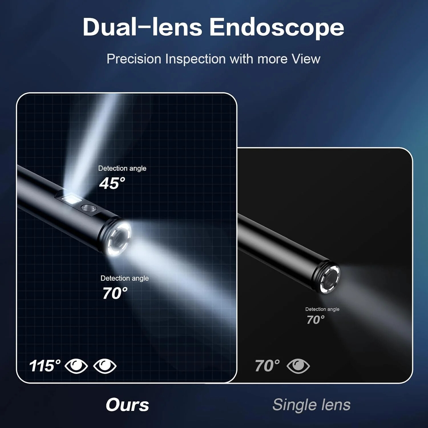 Endoscope Automotive Boroscope Inspection Device Camera For Apple iphoneIOS - Image 3