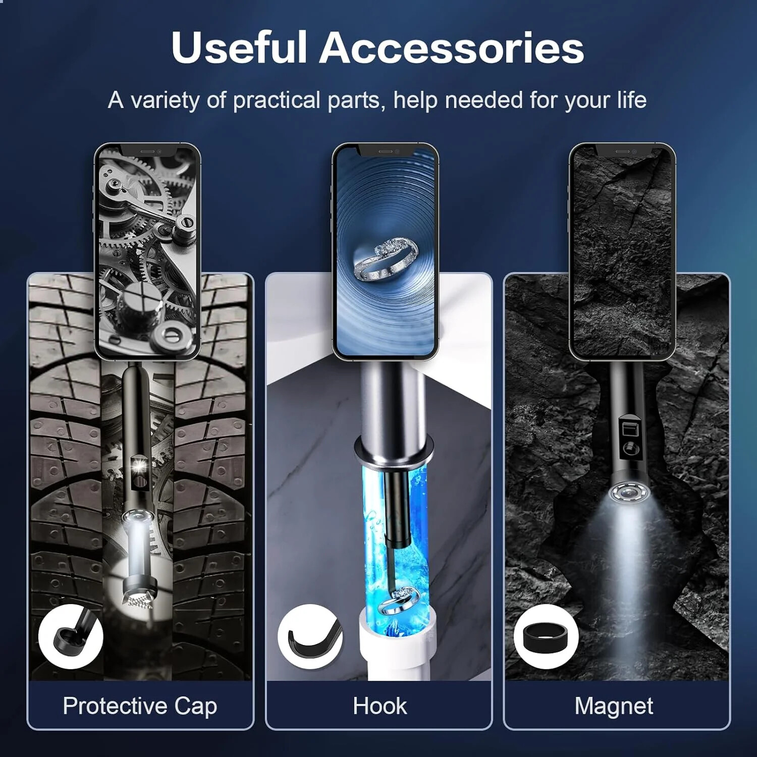 Endoscope Automotive Boroscope Inspection Device Camera For Apple iphoneIOS - Image 4