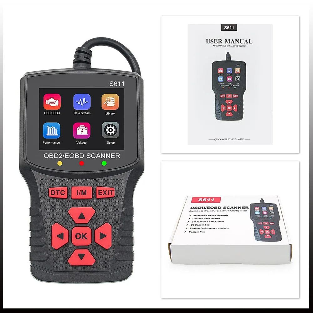 Automotive Inspection Tools Type S611 OBD EOBD Handheld Code Reader Repair Tools