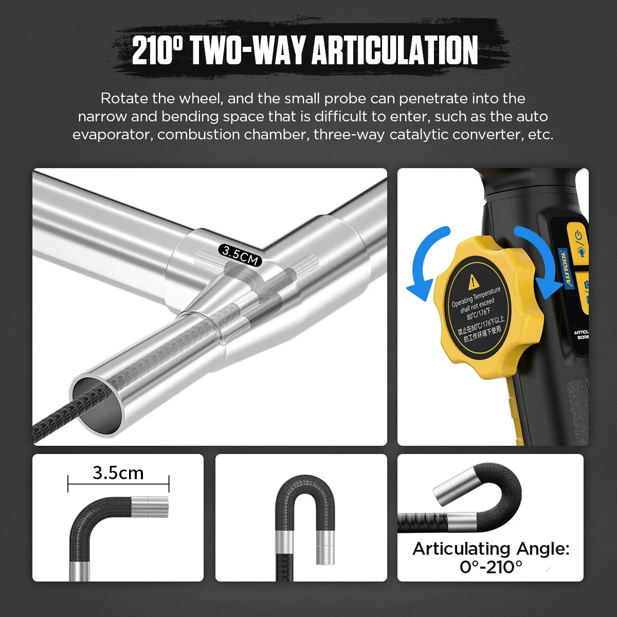 Automotive Industrial Endoscope with Light Autofocus Endoscope Inspection Camera - Image 3