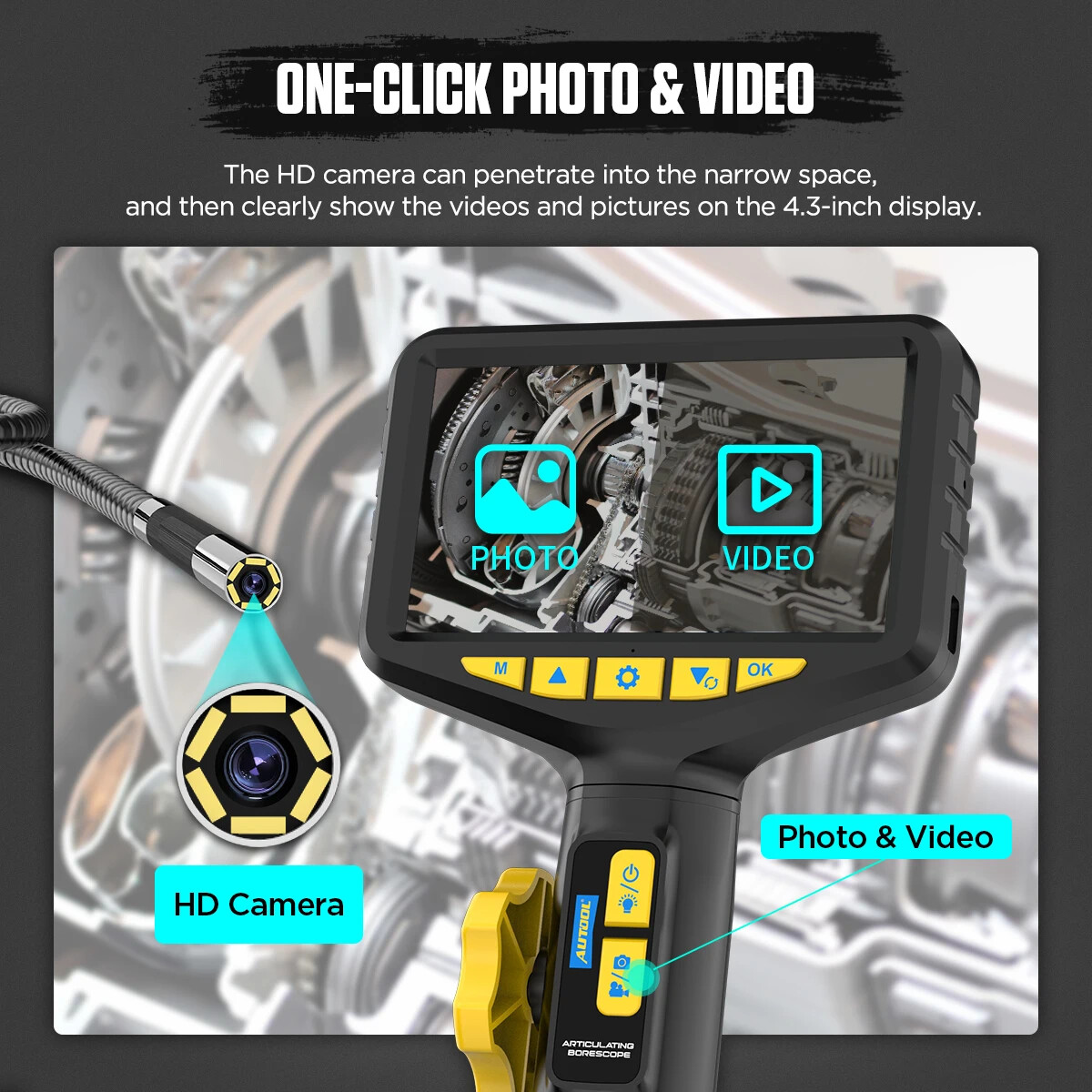 Automotive Industrial Endoscope with Light Autofocus Endoscope Inspection Camera - Image 5