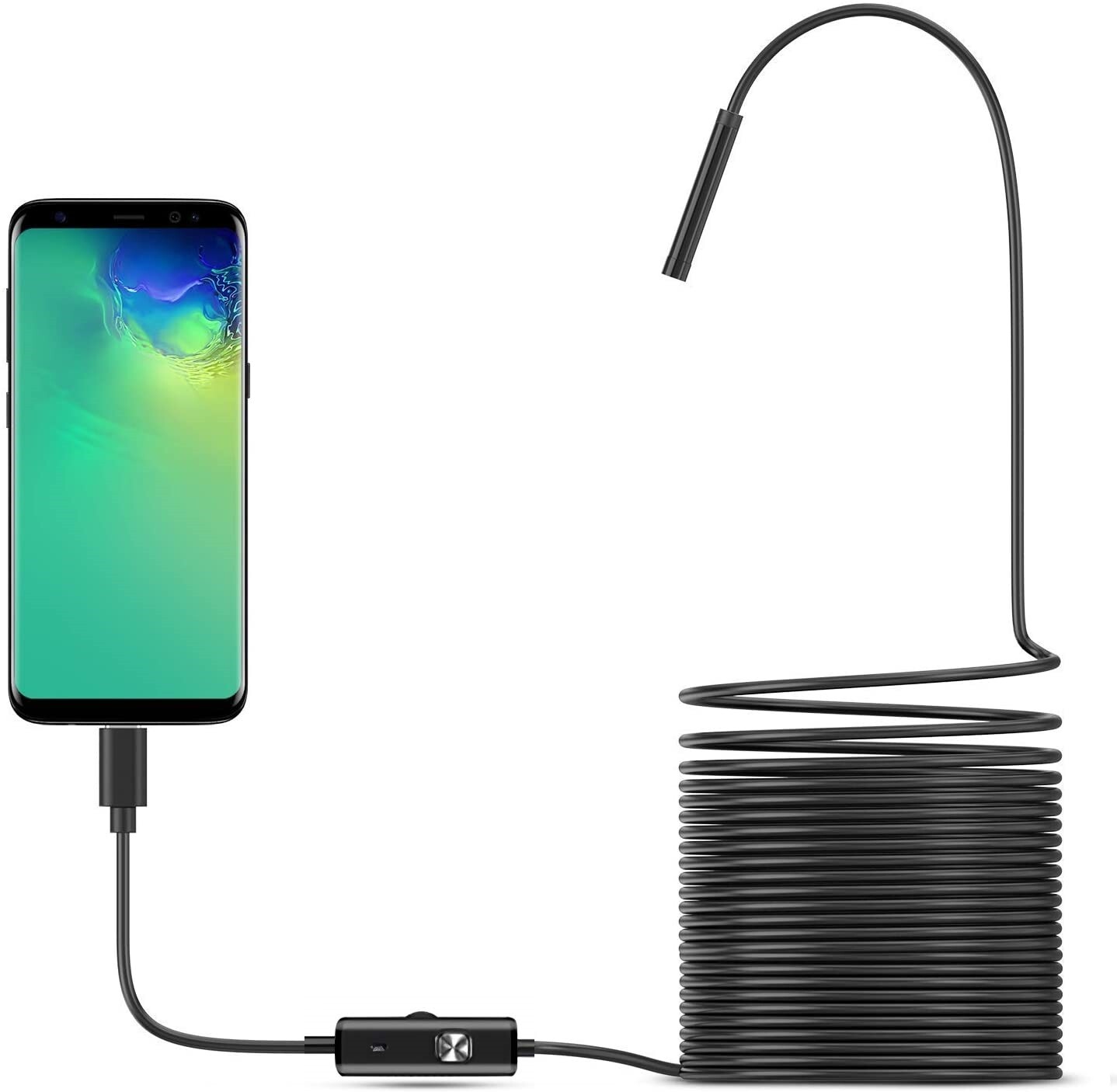 Type-C Endoscope Camera Semi-Rigid for Pipe Sewer Drain Automotive Inspection US