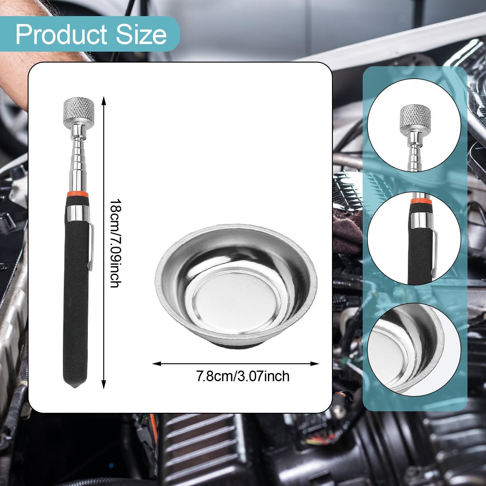 Magnetic Pickup Tool Set Automotive Workshop Hard to Reach Bendable Flexible - Image 2
