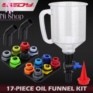 18 Pcs Engine Oil Funnel Set 1.5L Automotive Oil Funnel Kit with 12 Adapters NEW