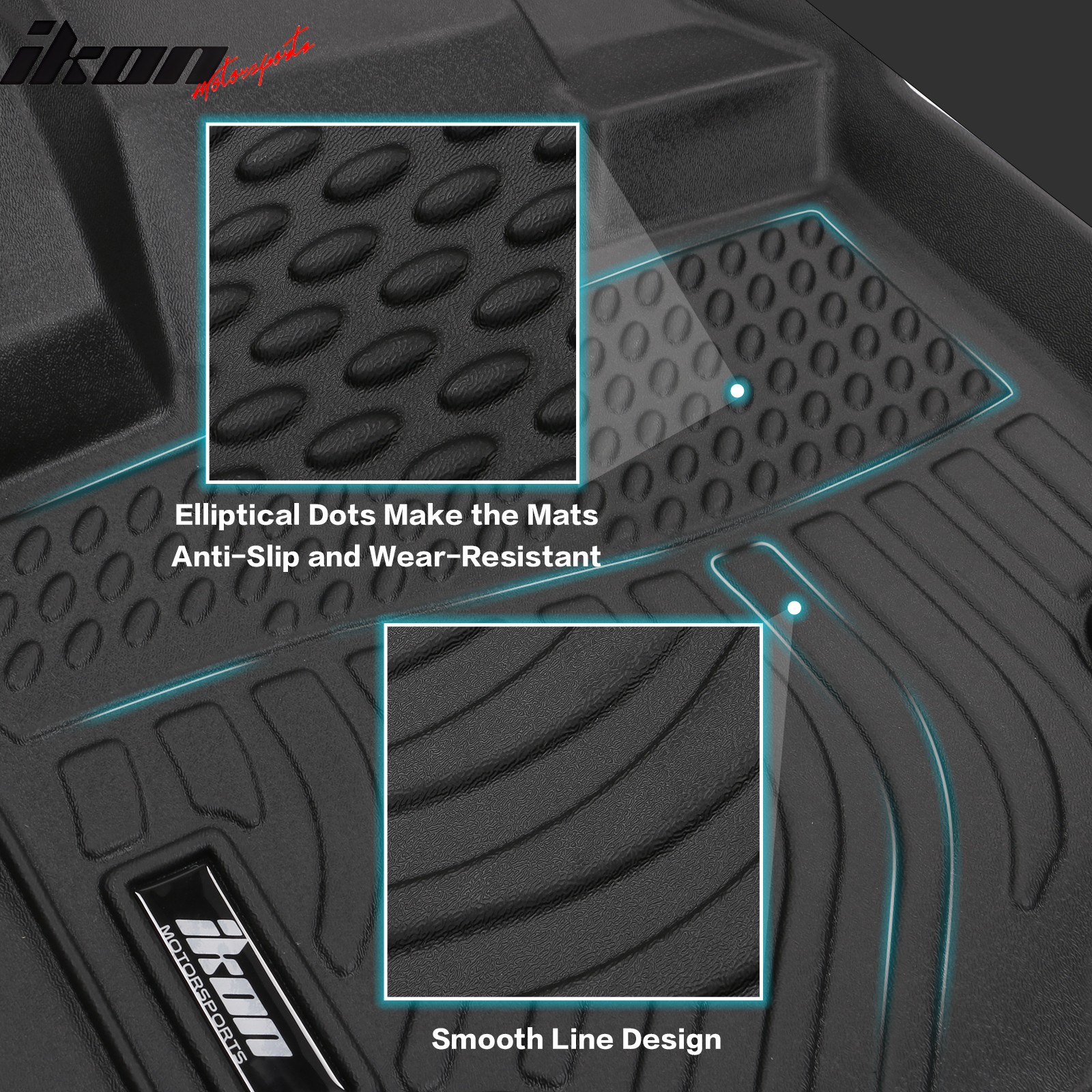 Fits 14-16 Porsche 981 Cayman Floor Mats TPE Carpets All Weather 3D Liner Guard - Image 3