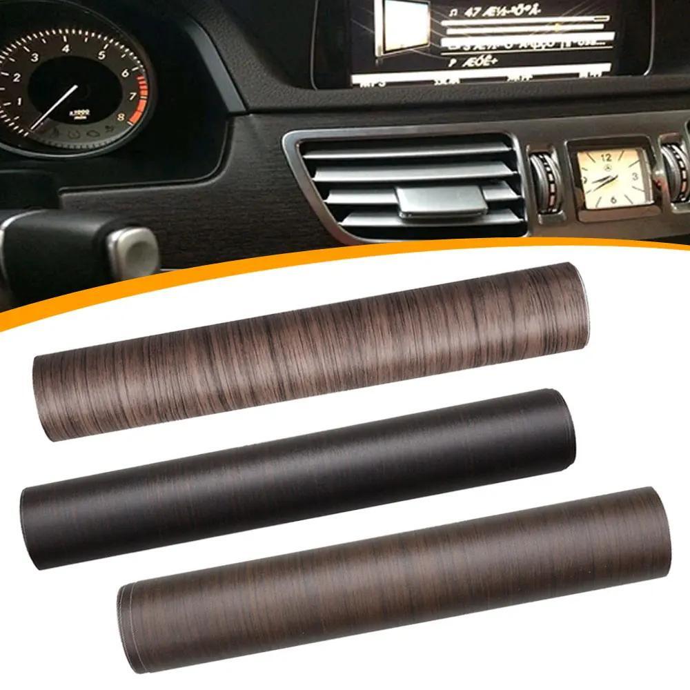 Car Glossy Sticker Automotive Interior Adhesive Wood Grain Vinyl Film Decals Uni - Image 2