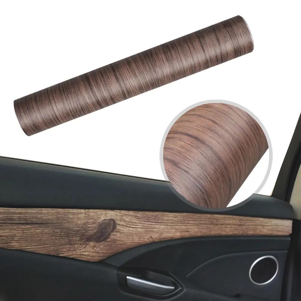 Car Glossy Sticker Automotive Interior Adhesive Wood Grain Vinyl Film Decals Uni - Image 4
