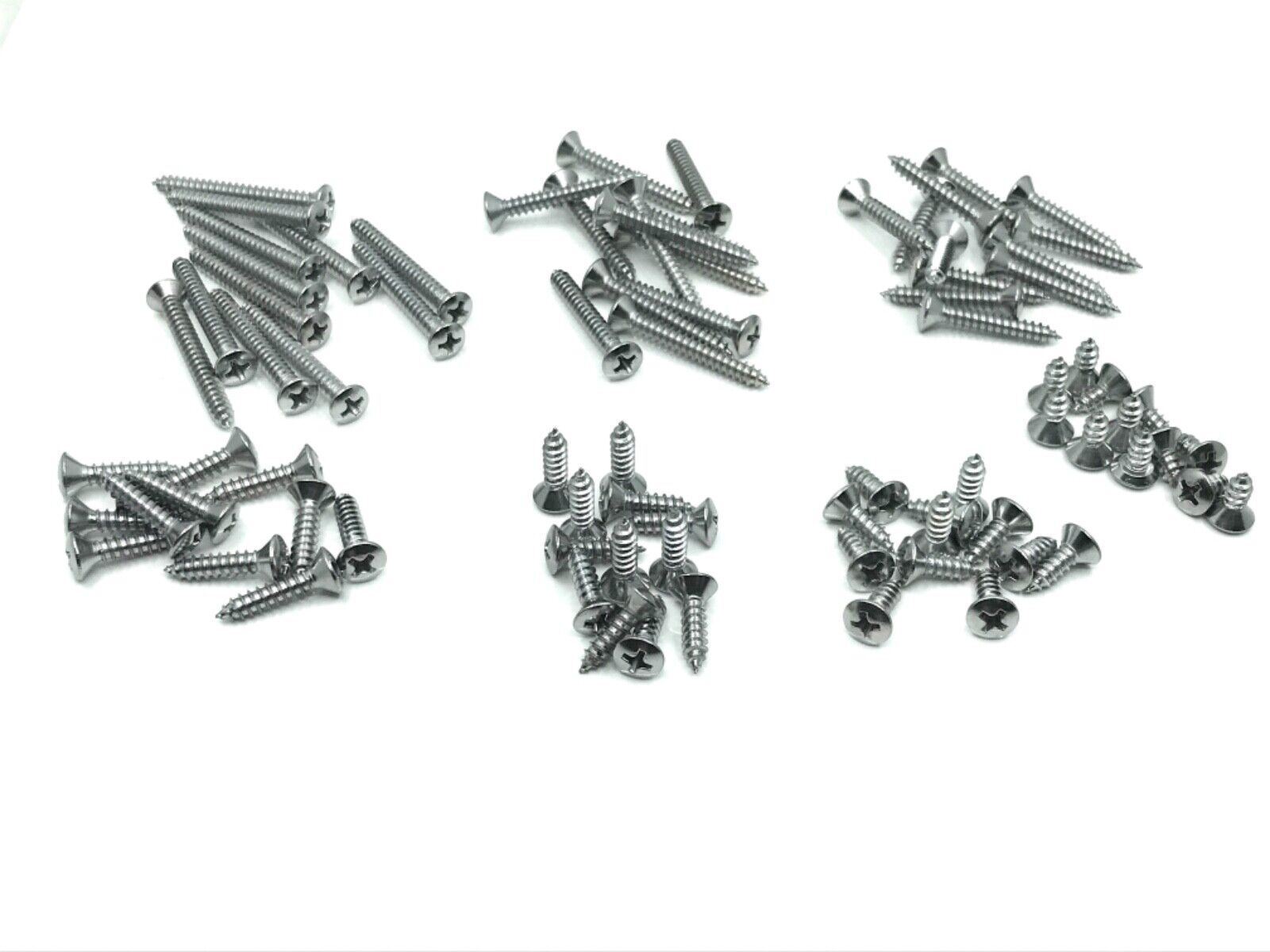84pcs #8 with #8 phillips oval head chrome automotive interior trim screws Ford