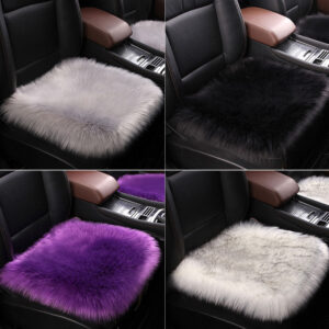 Car Seat Cover Plush Automotive Interior Faux Wool Car Seat Cushion Accessories