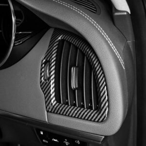 RHD Carbon Fiber ABS Side Air Vent Outlet Cover Trim For Kia Stinger 2017-2023