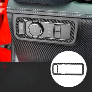 for Mustang 24+ Real Carbon Fiber Patch Headlight Switch in Automotive Interior