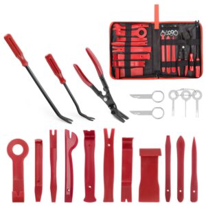 19Pcs Trim Removal Tool Set Panel Fastener Clips Removal Automotive Plastic U...
