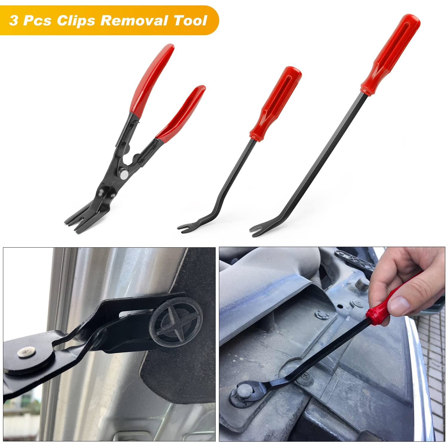 19Pcs Trim Removal Tool Set Panel Fastener Clips Removal Automotive Plastic U... - Image 4