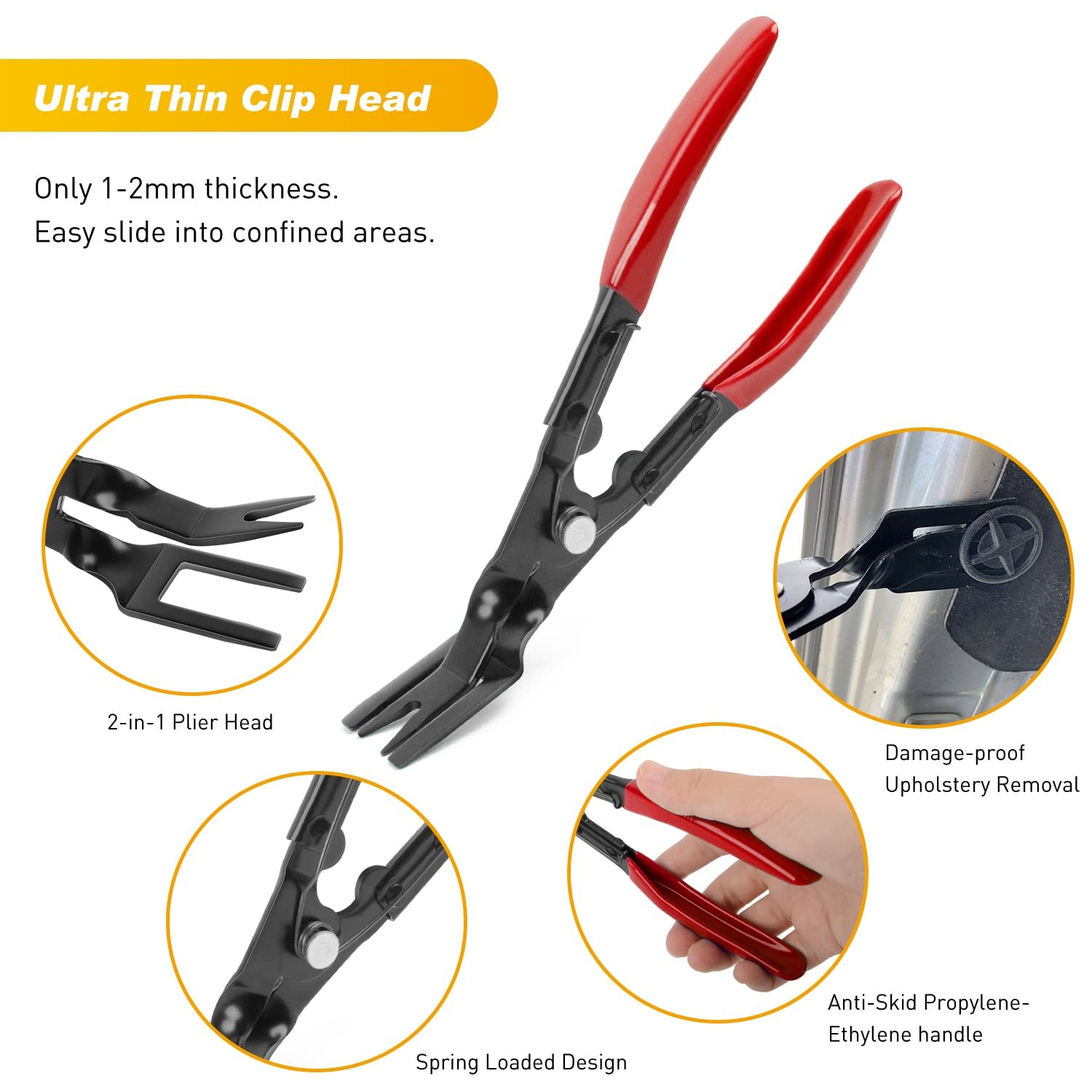 19Pcs Trim Removal Tool Set Panel Fastener Clips Removal Automotive Plastic U... - Image 5