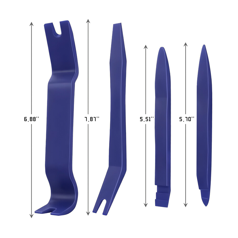 7PCS Trim Removal Pry Tool Kit for Car Radio Door Panel Fastener Dashboard Blue - Image 2