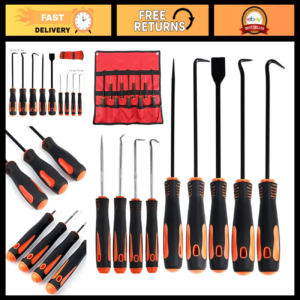 9Pcs Precision Hook & Pick Set, Mini Puller Remover for Car Oil Seal & Gasket Re