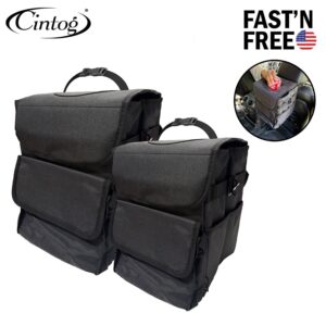 2 Pack Car Trash Can Portable Garbage Bin Waterproof Organizer for Vehicle