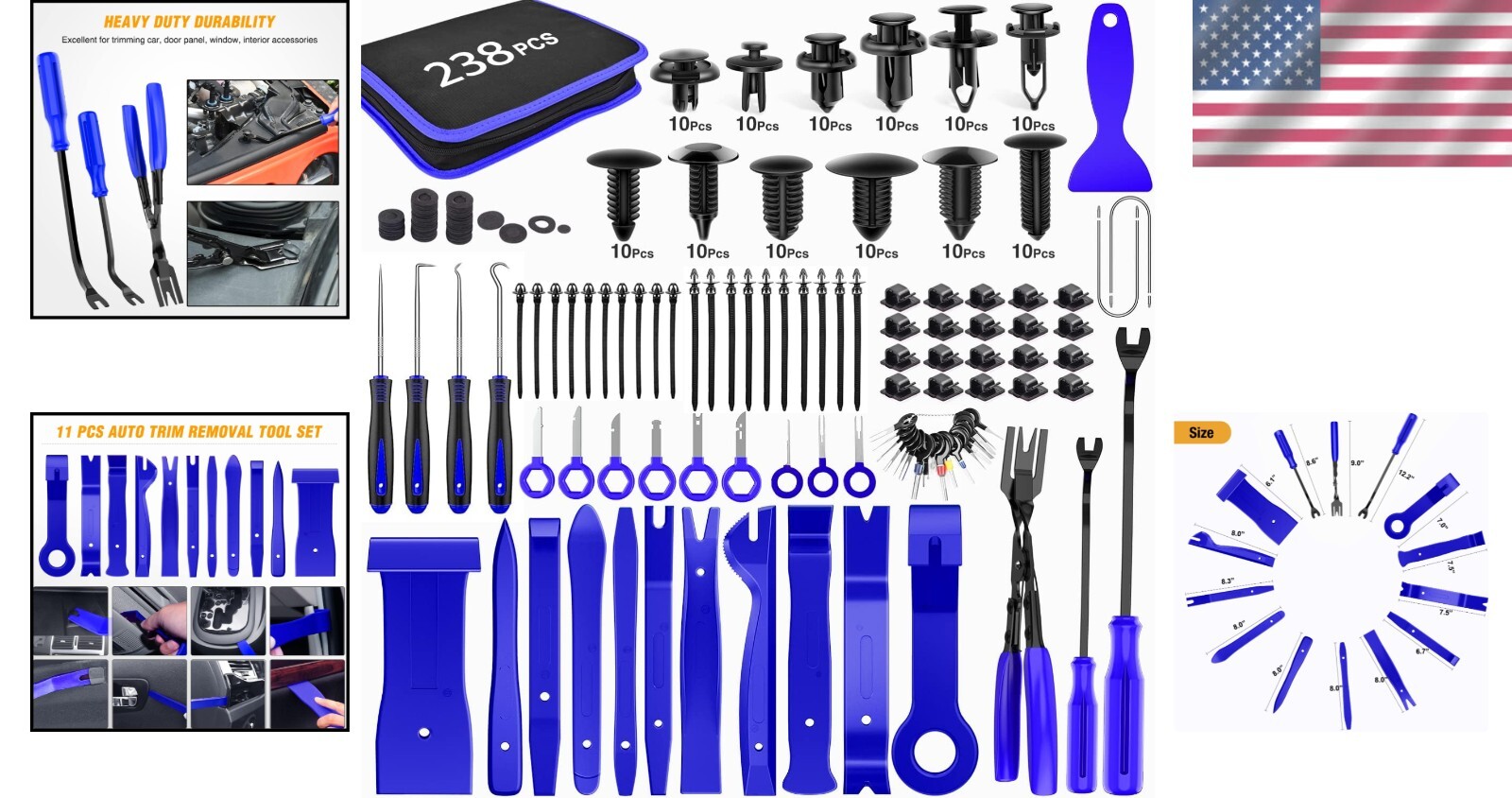 Versatile 238Pcs Trim Removal Tools for Automotive, Marine & Furniture Use - Image 2