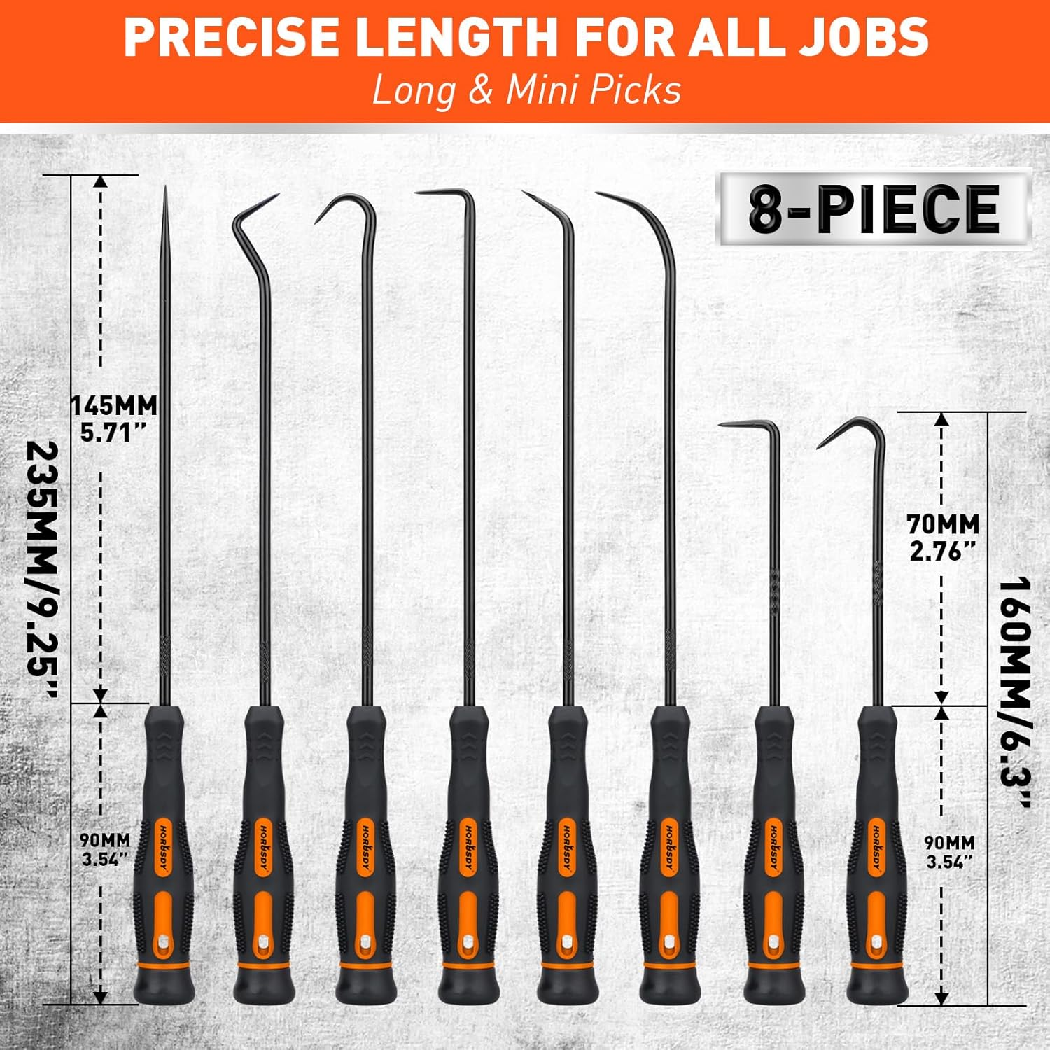 8pcs Professional Hook and Pick Set for Automotive Precision Work Oil Seal Pull - Image 4