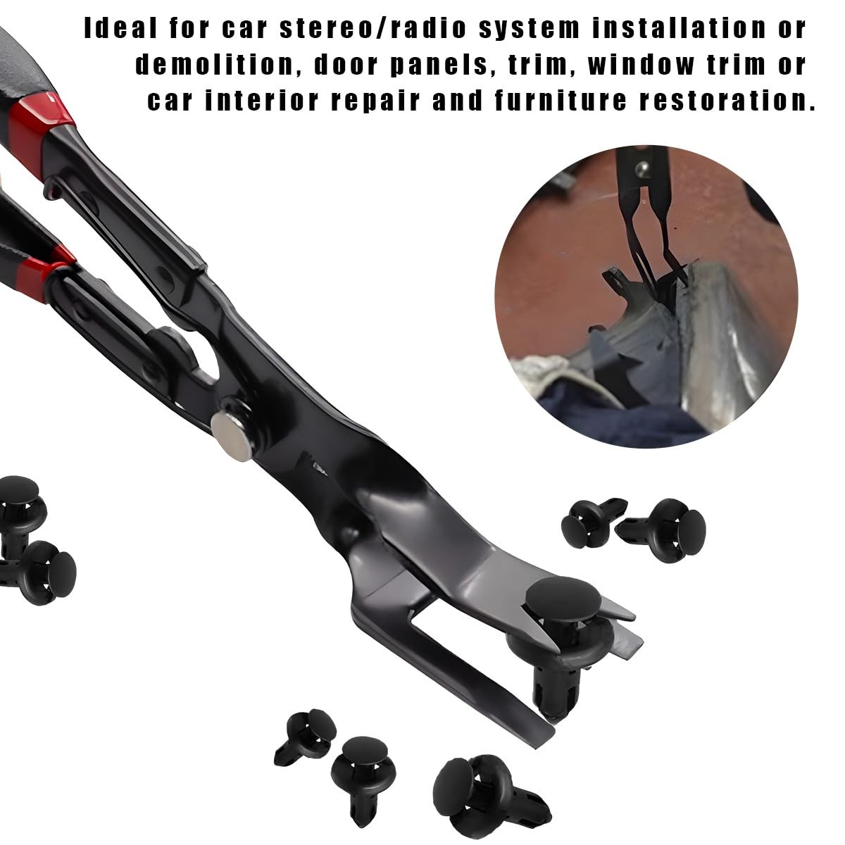 Automotive Push Pin Pliers Panel Clip Removal Pliers Trim Clip Removal Tool - Image 2