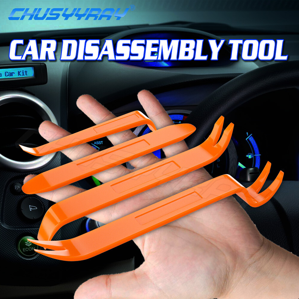 4 psc Pry Bar Set Automotive Dash Panel Plastic Trim Tool Molding Remover