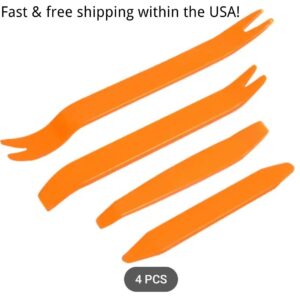 4 Piece Auto Trim Remover Tool Sticks Automotive Interior Clip Removal Pry Kit