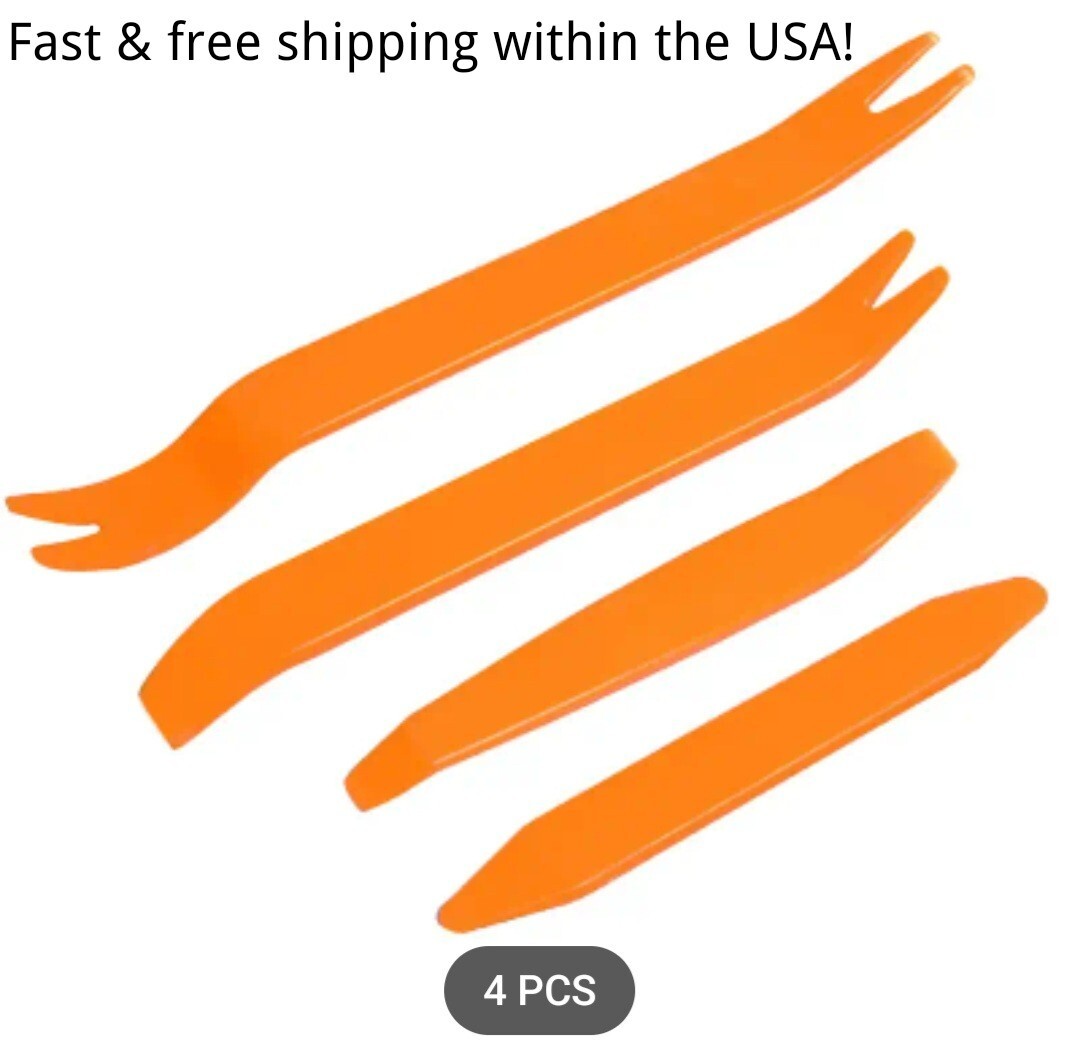 4 Piece Auto Trim Remover Tool Sticks Automotive Interior Clip Removal Pry Kit